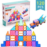 Extrokids Magnetic Tiles Building Blocks 120 Pcs - EKT1844